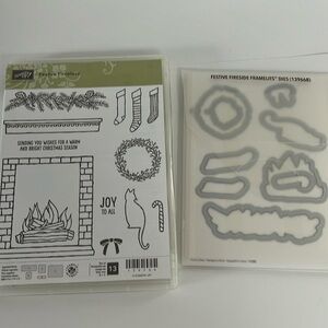 Stampin’Up Festive Fireplace Stamps & Festive Fireside Framelits
